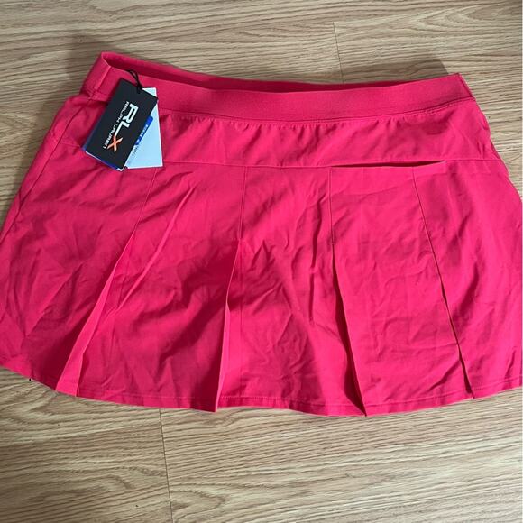 NWT‎ Women’s RLX Ralph Lauren Red Golf Skort Size XL